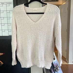Woven shrug fit sweater